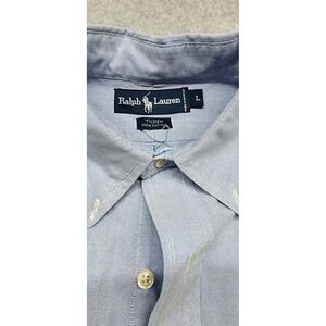 Ralph Lauren TILDEN Men's Button Down Shirt sz Large Oxford LS Light Blue